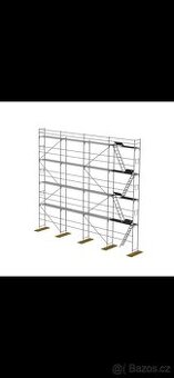 Prodám použité lešení L73(layher,alfix) sestava 124,8m2