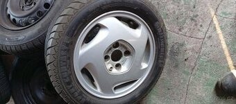 5 ks ORIGO LITÝCH KOL 4x100R14 z OPEL+185/60letní pneu R14 - 1