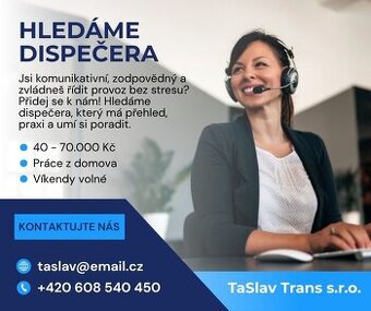Dispečer vnitrostátní dopravy - home office, volné víkendy