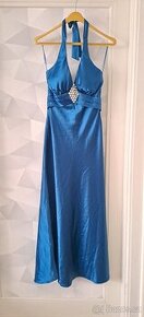 Dlouhé tyrkysové šaty na ples, svatbu apod.