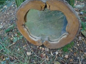 Zrdcadlo v rámu z kmene vodního kaštanu pr. 70 cm