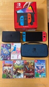 Nintendo Switch V2, hry, pouzdro