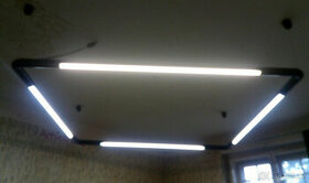 zářivková rampa černá-sestava k zavěšení 220x220cm  4x58W