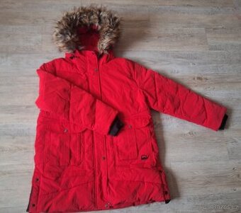 Dámská červená zimní bunda/parka, vel 44