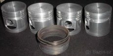 písty+kroužky škoda 105 I. a II. výbrus + 1. výbrus š120