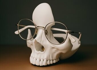 Stojánek na brýle – Lebka s miskou - 1