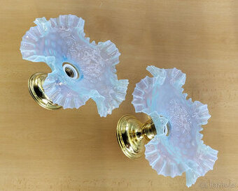 Hezký mosazný lustr / stropnice - 2 ks