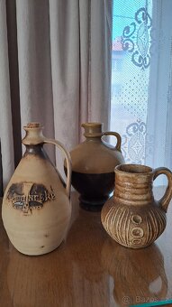 Retro keramika na víno,na rumíček,svícen,pokladnička