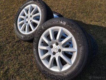 ALU 4x100 r16x6,5j ET 37, 205/55/16 Continental letní