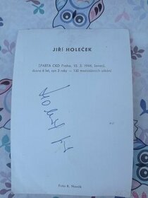 Podepsána fografie autogram Jiří Holeček