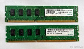 2x4GB (8GB) - Apacer - DDR3 - 1333MHz - PC3-10600 - RAM