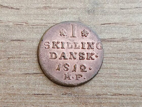 Mince Dánsko 1 Skilling 1812 Frederik VI. Dánské království