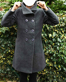 Elegantní zimní kabát černý Alberto Toscany vel.M