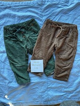 Zateplené manšestráky H&M vel. 80