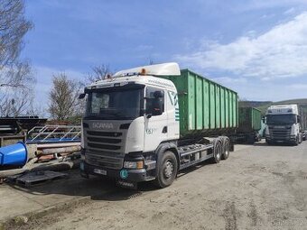 Scania R450 kontejnerovka + vlek Schwarzmuller