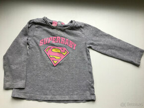 Šedé tričko dlouhý rukáv 86 Superbaby