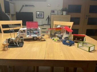 SCHLEICH Veterina + Mobilní veterina + Králíkárna - 1
