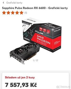Grafická karta sapphire pulse radeon rx 6600