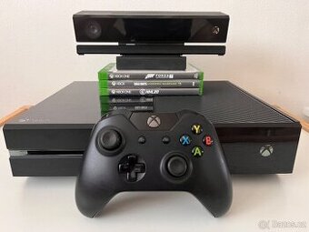 Xbox One + Kinect (pohybový senzor) + gamepad + hry