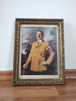 Prodám originální obraz Adolfa Hitlera nalezený na půdě