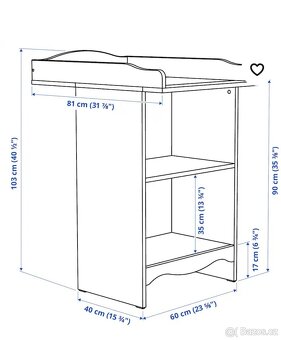 přebalovací pult / komoda velmi dobrý - 1