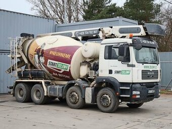 MAN TGA 32.400, 8X4, BETON MIX S DOPRAVNÍKEM 18 METRŮ, 7 CBM