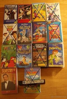 originální VHS kazety (videokazety)