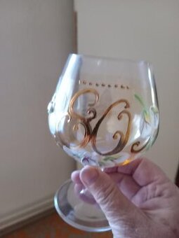 pohár Novoborské malované sklo