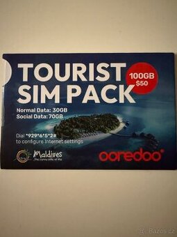 SIM karta 100 GB Maledivy