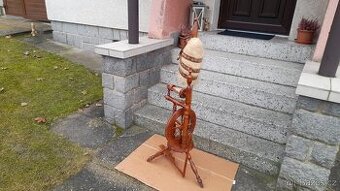 Krásný starý kolovrat 120 cm