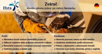 Hledáme svářeče (TIG/MAG, MIG) na pracovní smlouvu DE