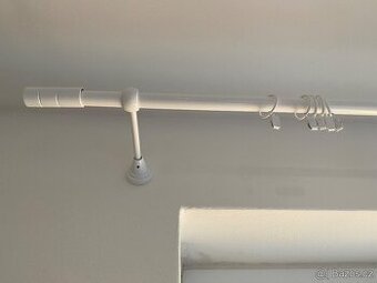 Nové garnýže - Záclonová tyč 19/160cm, bílá lesklá