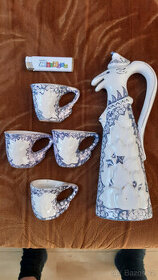 Keramická karafa a 4 kalíšky