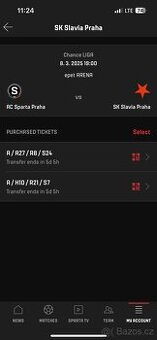 Obrázek k inzerátu: Sparta Slavia listek