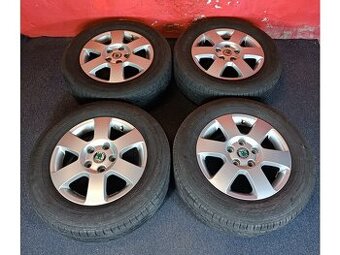 ALU disky Škoda Octavia II 5x112 R15 s letními pneu 195/65 R
