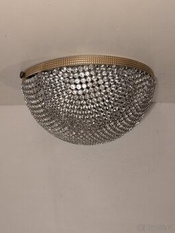křišťálový nízký lustr, stropnice, nástěnná lampa