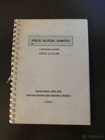 Orig. technický scénář Příliš hlučná samota Hrabal - 1