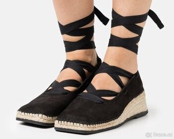 BOHO Espadrilky na platformě, šněrovací 41