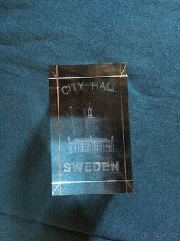 Velké křišťálové těžítko Stockholm Sweden - 1