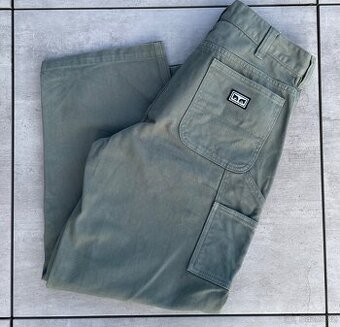 OBEY Carpenter Jeans Green Kalhoty Džíny