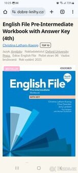 English File Pre-Intermediate Workbook(4th)NOVÝ