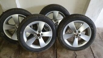 ALU kola R17 + Pirelli 215/55/17, vzorek 4x 6,0-6,5 mm