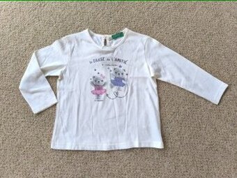Dětské tričko zn. Benetton, baletky - vel. 82