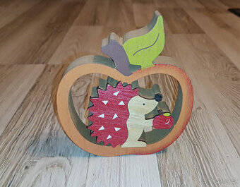 Podzimní dekorace Ježek v jablíčku