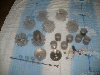 stropnice -skleněné 7 ks/lustr