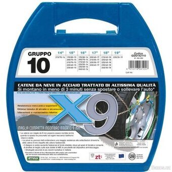 sněhové řetězy GRUPPO 10 GDO142110 - 225/40R18, 225/45R18