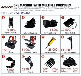 Příslušenství k minibagru