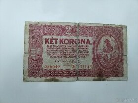 Bankovka Maďarsko - 2 Korona 1920 - Budapešť