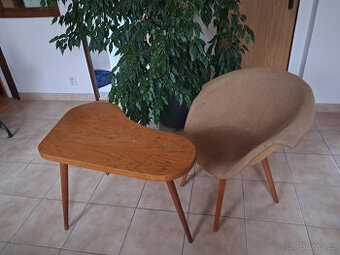 křesla a stoleček - 60. léta