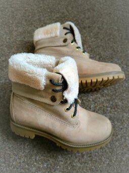 Zimní boty Landrover – jako nové, pravá kůže